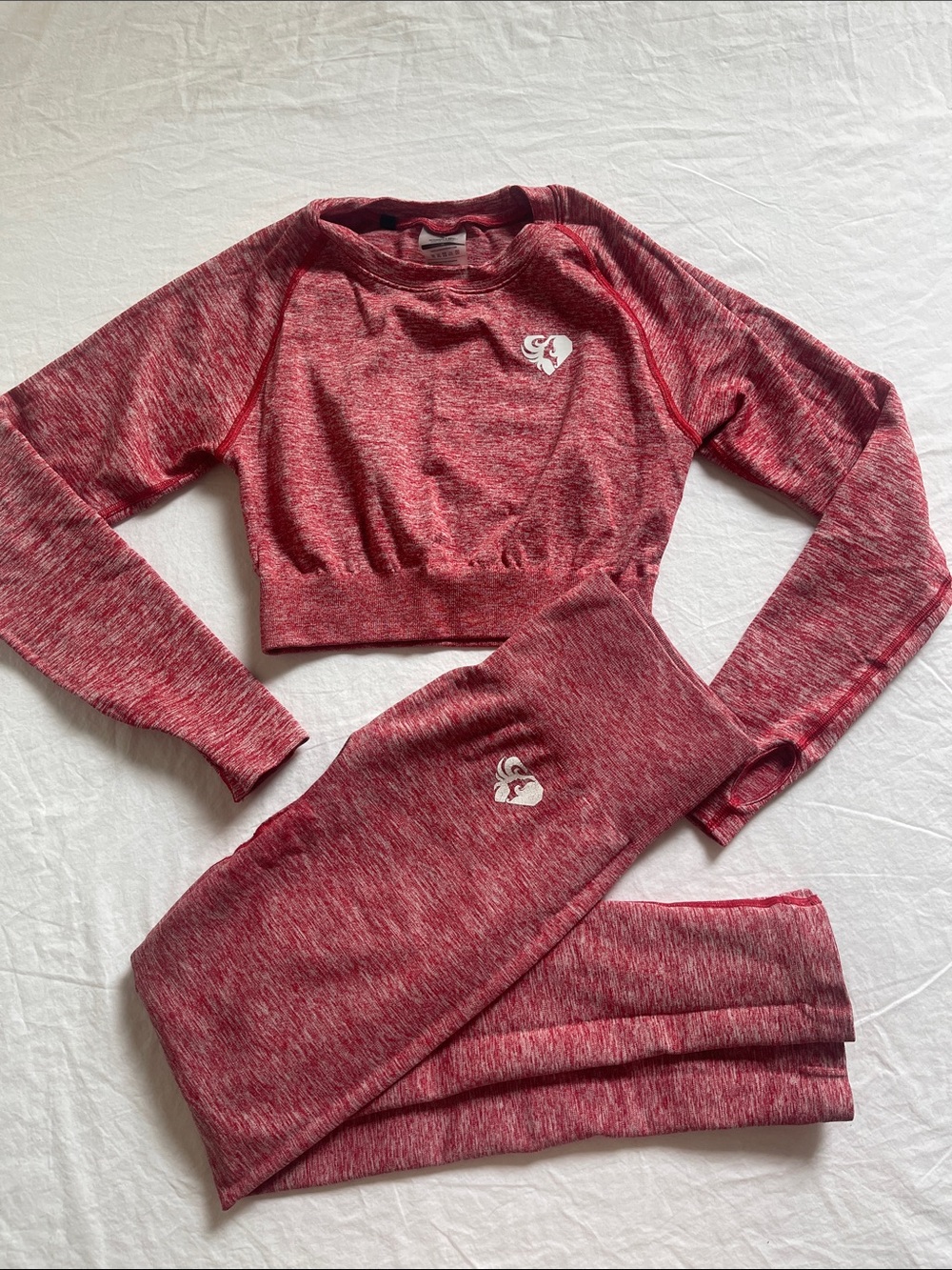Women's Two-Piece Active Set - Crop Top & Leggings